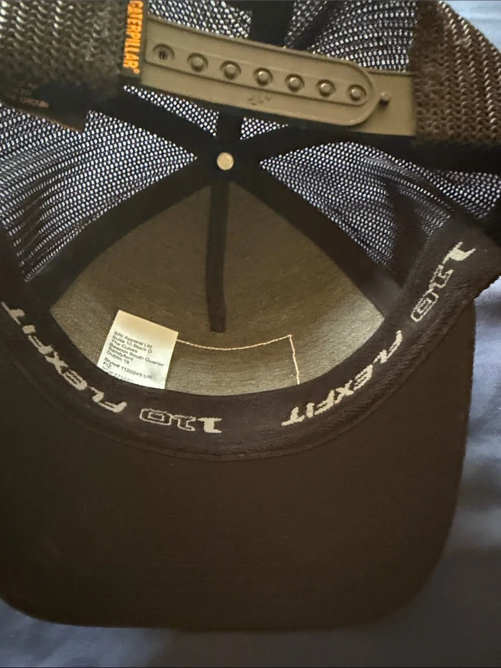Caterpillar Black Trucker Hat with Yellow CAT Patch